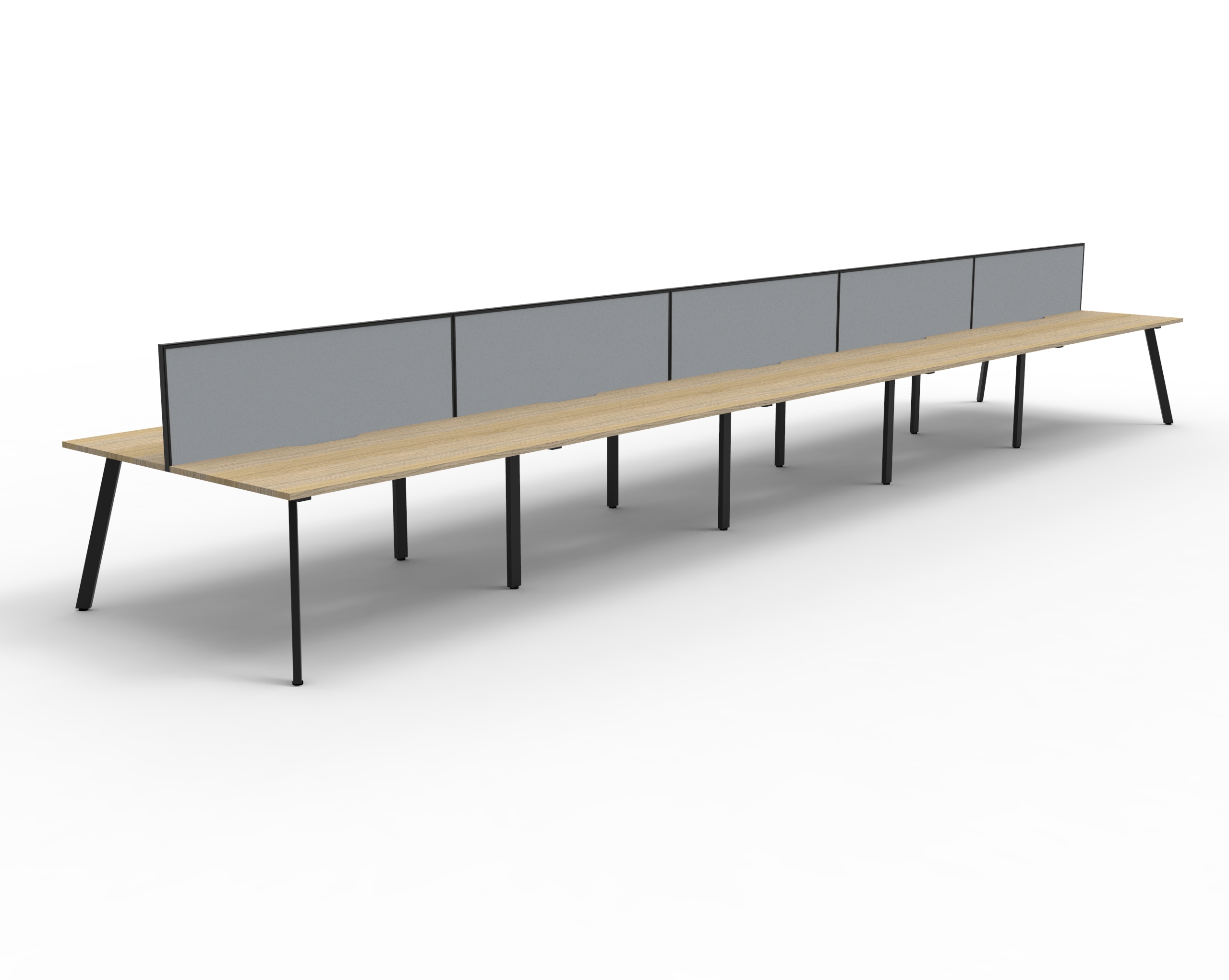 Eternity 10 Person Double Sided Workstation - With Screen